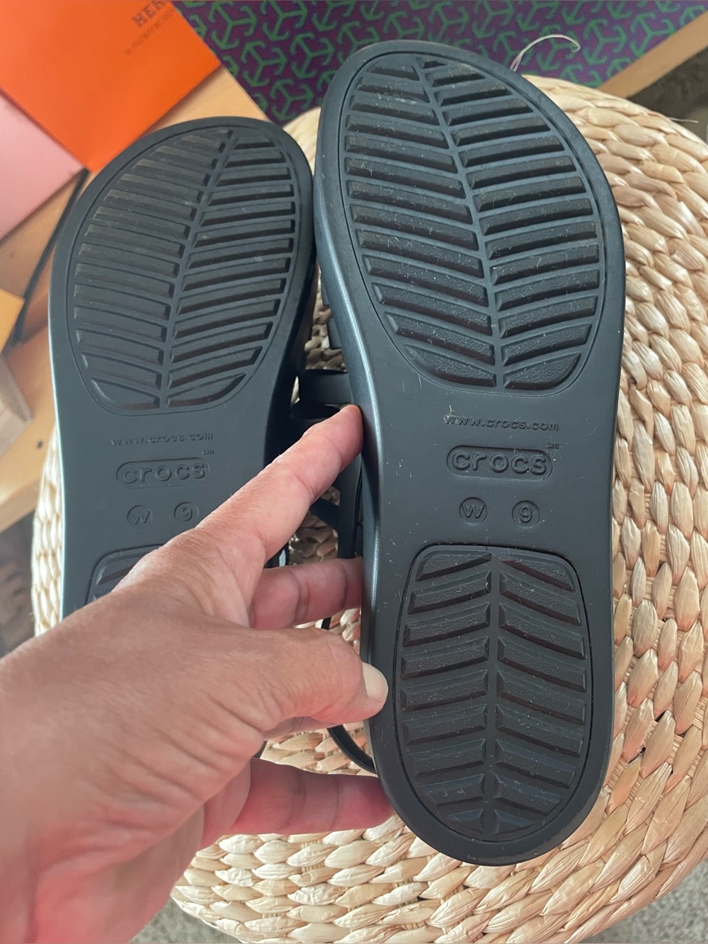 Crocs Brooklyn Strappy Low wedge Sandals in SZ 9 in like new condition - Picture 2 of 11